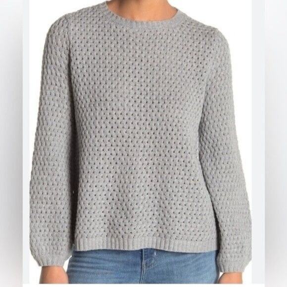 14th & Union Women’s Popcorn Knit Bubble Sweater XL NWT Gray - Picture 1 of 12